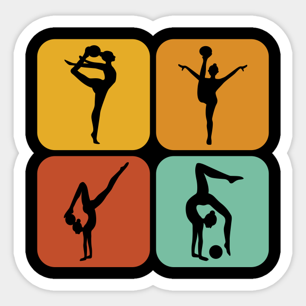 Retro Gymnastics I Aesthetic I Gymnast Gymnastics Sticker TeePublic
